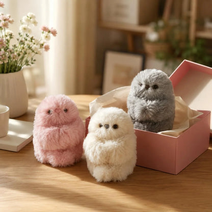 Owl Plush Keychain Voice-Repeating Music & Head-Turning