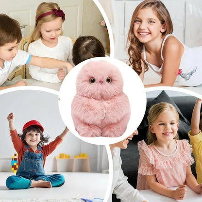 Owl Plush Keychain Voice-Repeating Music & Head-Turning