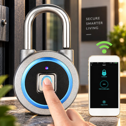 Padlock Fingerprint & Bluetooth App IP65