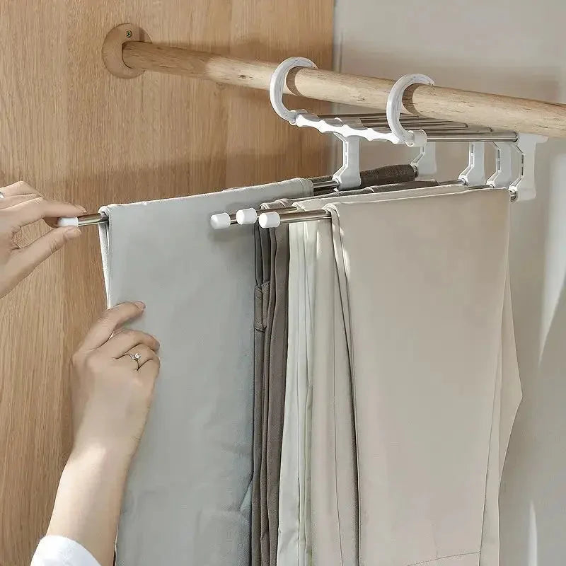 Pants Hanger Adjustable Anti-Slip Set of 2