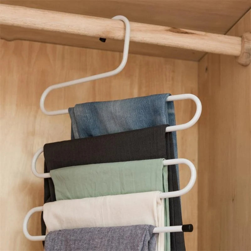 Pants Rack Stainless Steel Collapsible 5-Tier