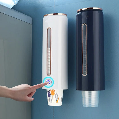 Paper Cup Dispenser Self-Adhesive One-at-a-Time With Visible Supply Window
