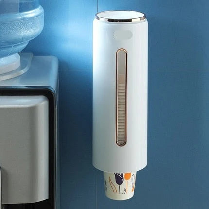 Paper Cup Dispenser Self-Adhesive One-at-a-Time With Visible Supply Window