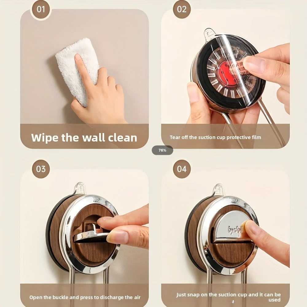 Paper Towel Holder No-Drill Suction Cup Mount Stainless Steel