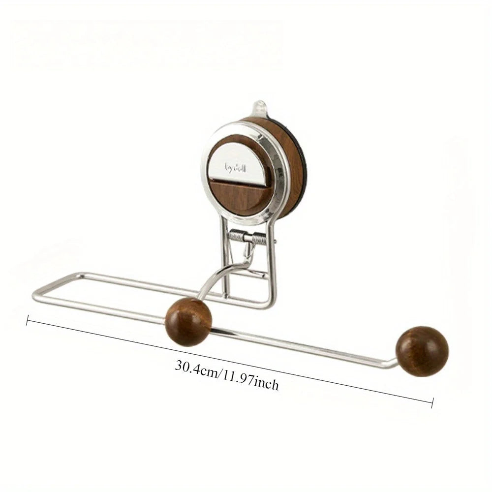 Paper Towel Holder No-Drill Suction Cup Mount Stainless Steel