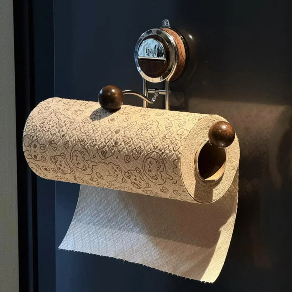 Paper Towel Holder No-Drill Suction Cup Mount Stainless Steel
