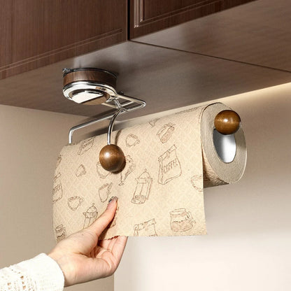 Paper Towel Holder No-Drill Suction Cup Mount Stainless Steel