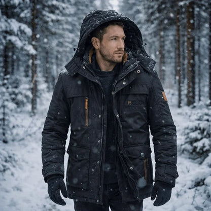 Parka Mid-Length Quilted & Fleece-Lined Detachable Hood