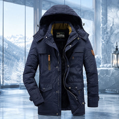 Parka Mid-Length Quilted & Fleece-Lined Detachable Hood
