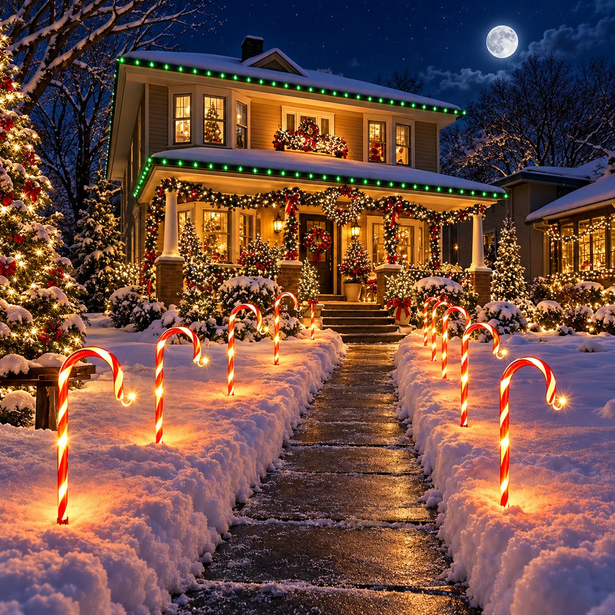 Pathway Lights Solar-Powered Dusk-to-Dawn Set of 12