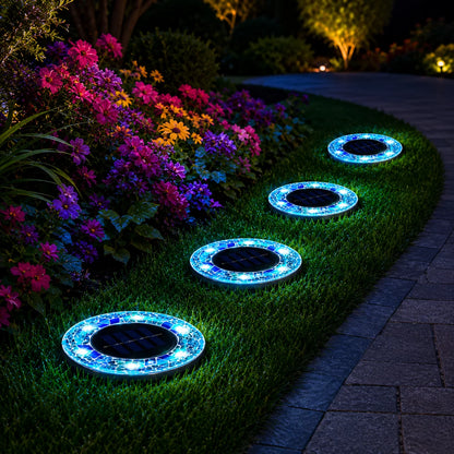 Pathway Lights Solar-Powered Mosaic LED Ground Stake