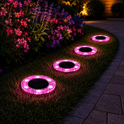 Pathway Lights Solar-Powered Mosaic LED Ground Stake