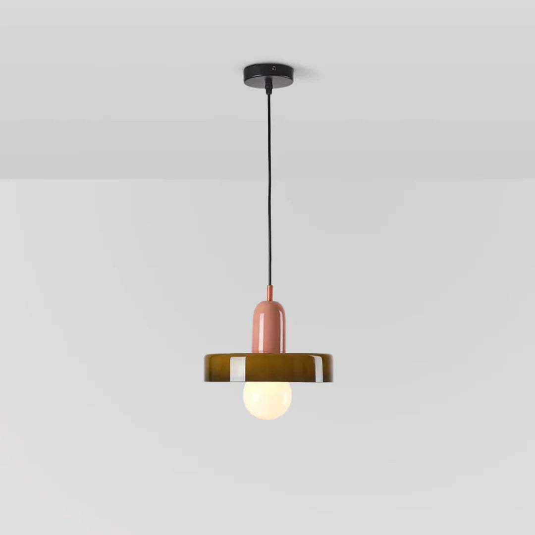 Pendant Lamp Glass Globe Height-Adjustable & 3-Color