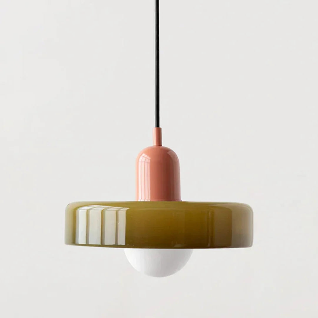 Pendant Lamp Glass Globe Height-Adjustable & 3-Color
