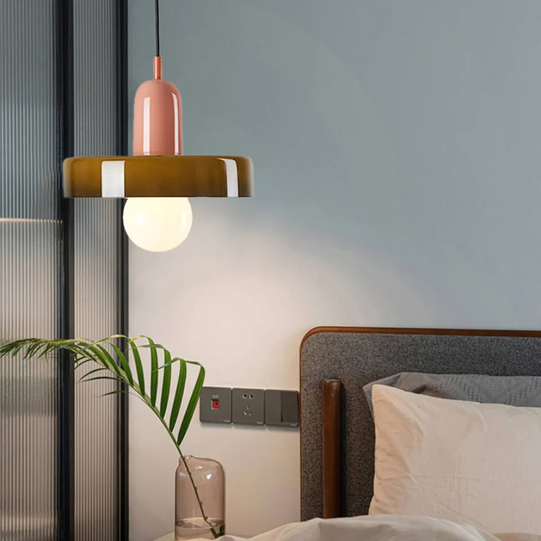 Pendant Lamp Glass Globe Height-Adjustable & 3-Color