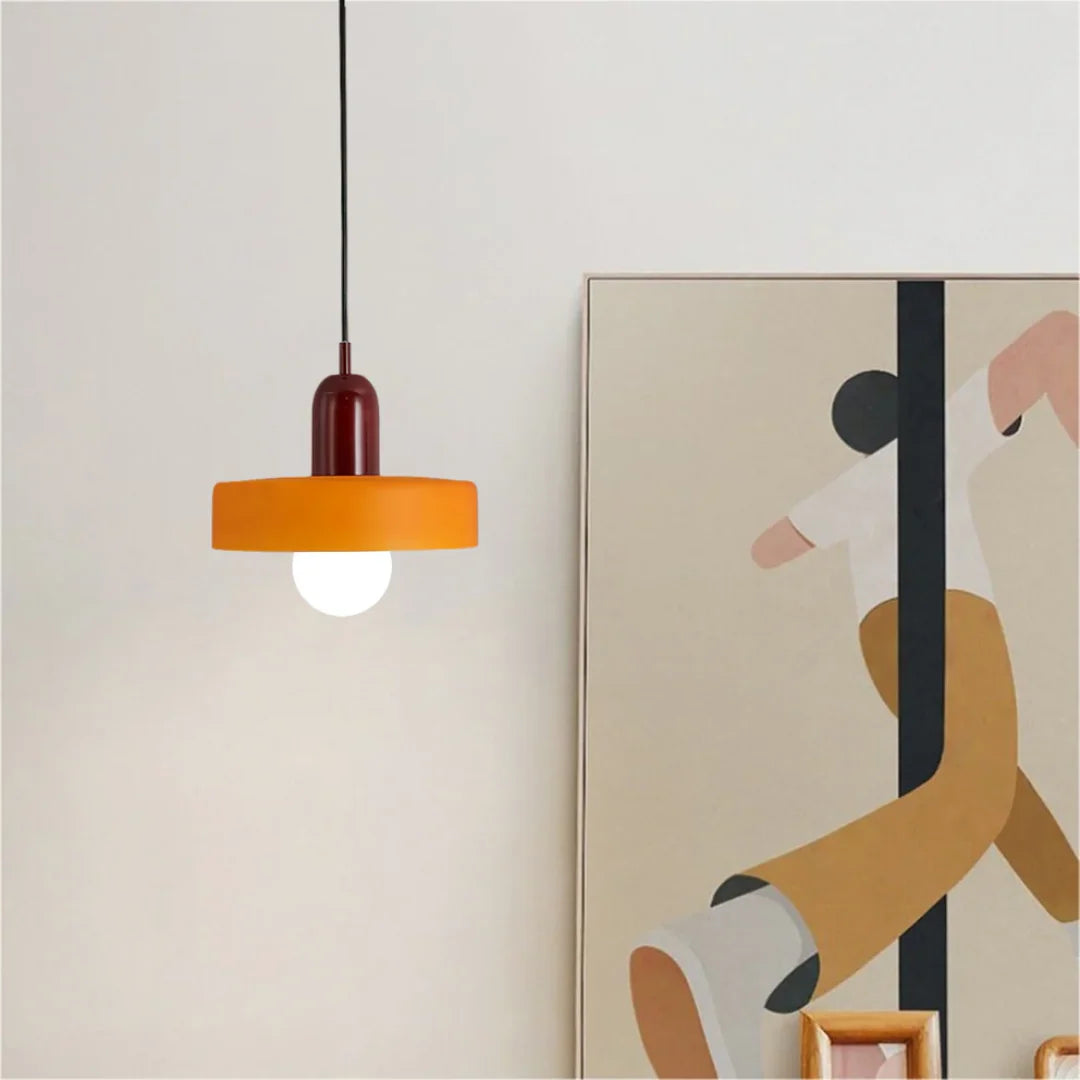 Pendant Lamp Glass Globe Height-Adjustable & 3-Color