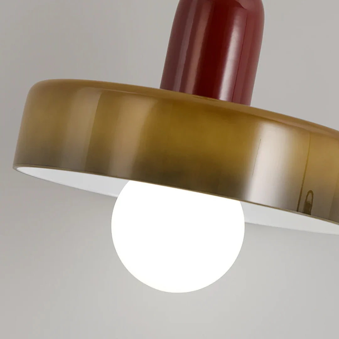 Pendant Lamp Glass Globe Height-Adjustable & 3-Color