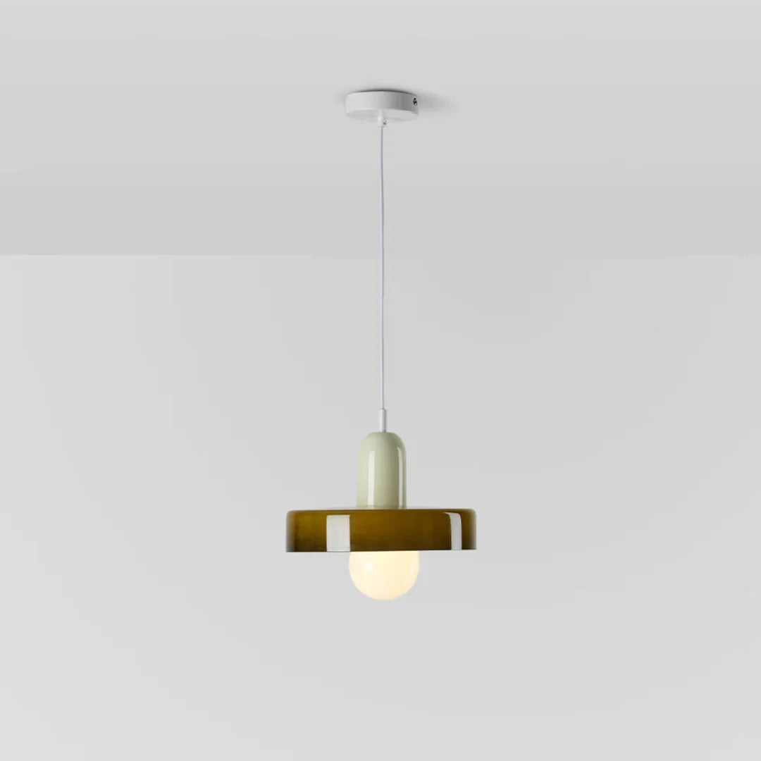 Pendant Lamp Glass Globe Height-Adjustable & 3-Color