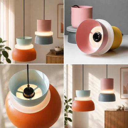 Pendant Light Color-Blocked Adjustable Cord