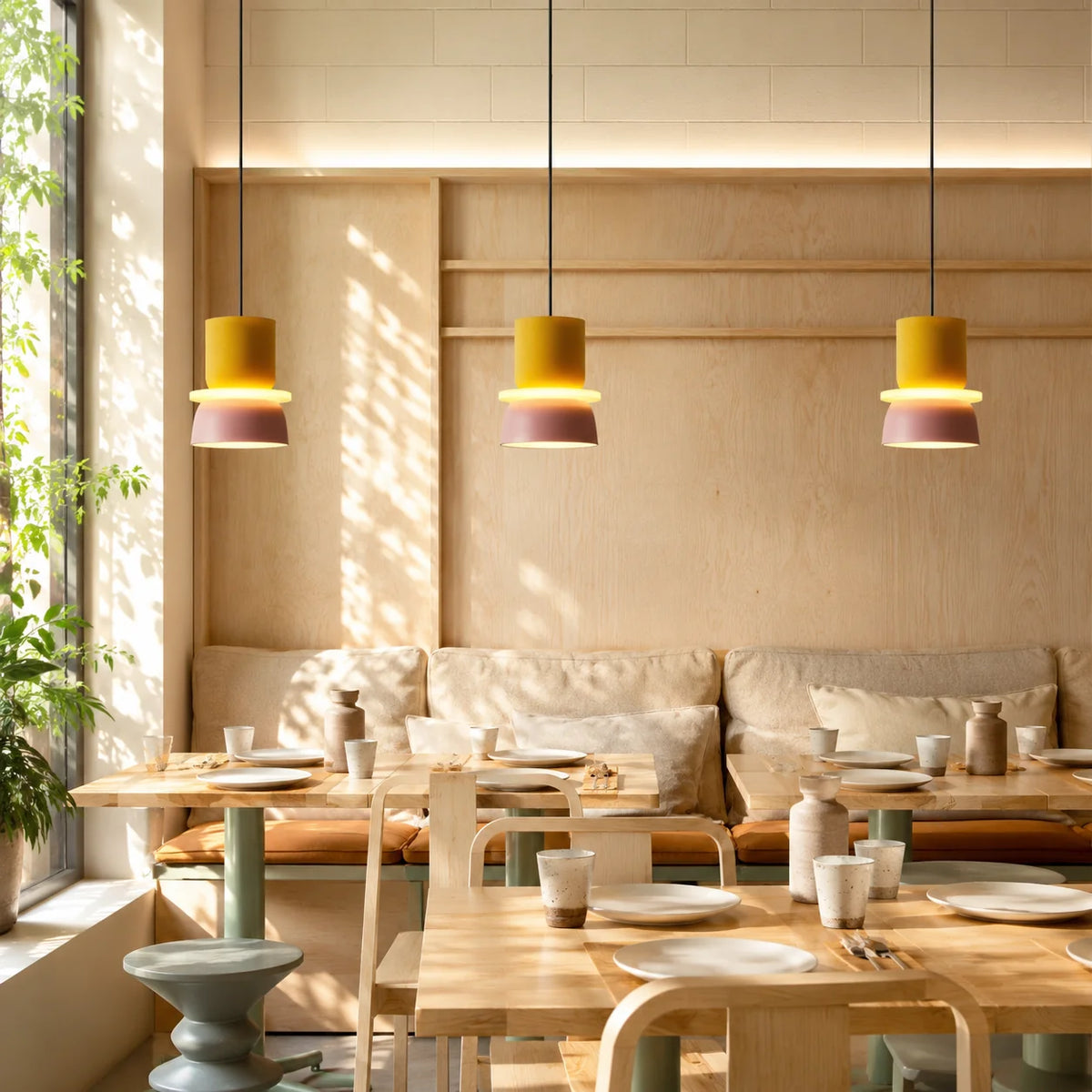 Pendant Light Color-Blocked Adjustable Cord