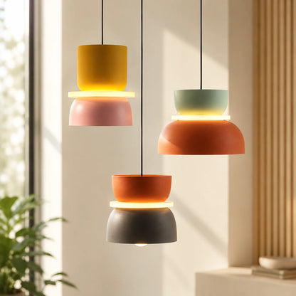 Pendant Light Color-Blocked Adjustable Cord