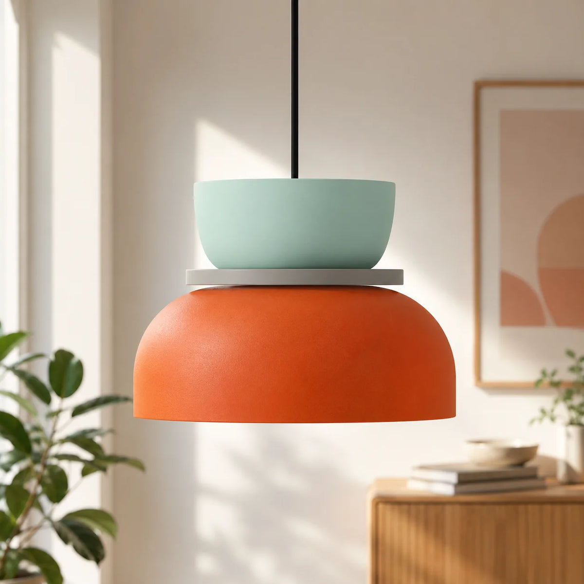 Pendant Light Color-Blocked Adjustable Cord