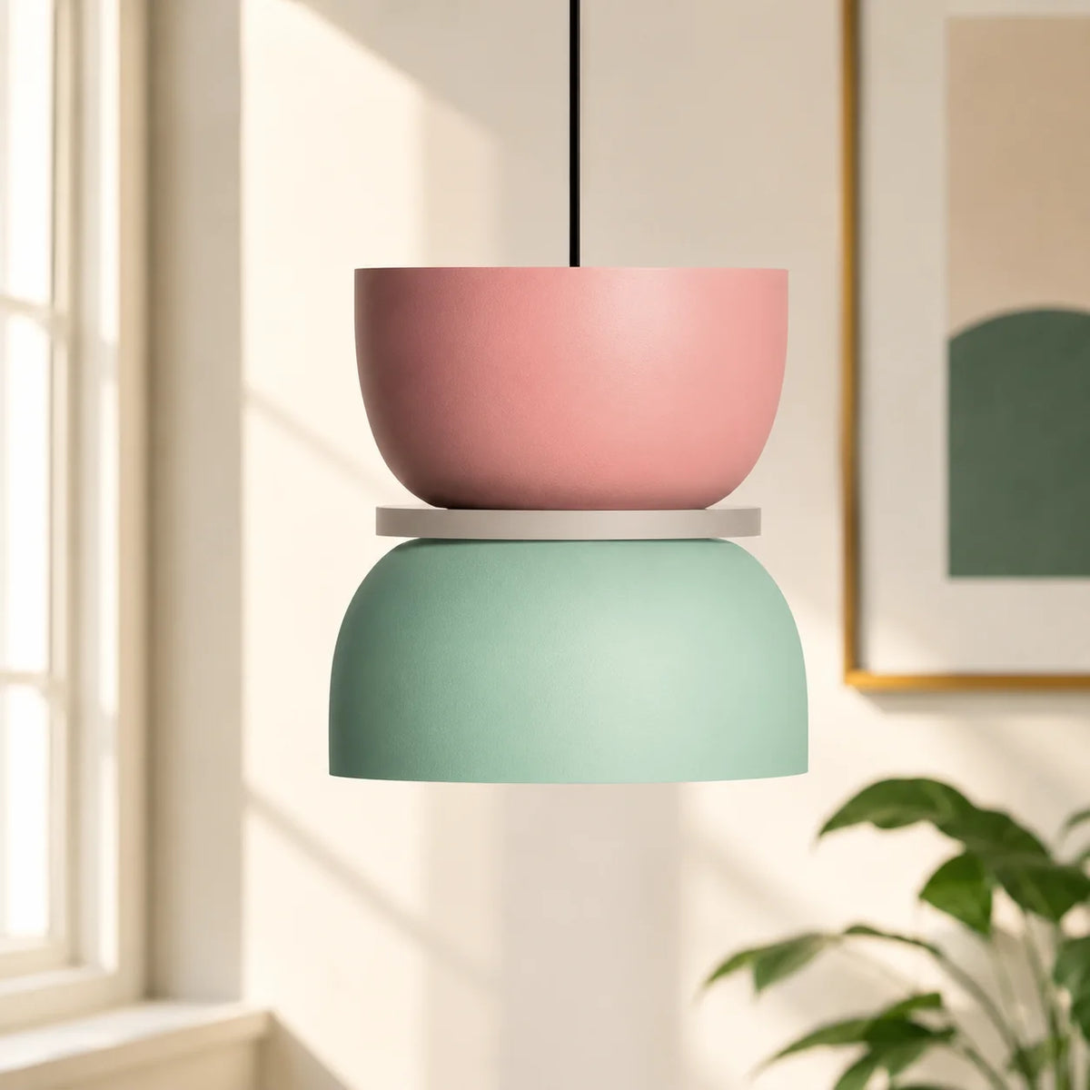 Pendant Light Color-Blocked Adjustable Cord