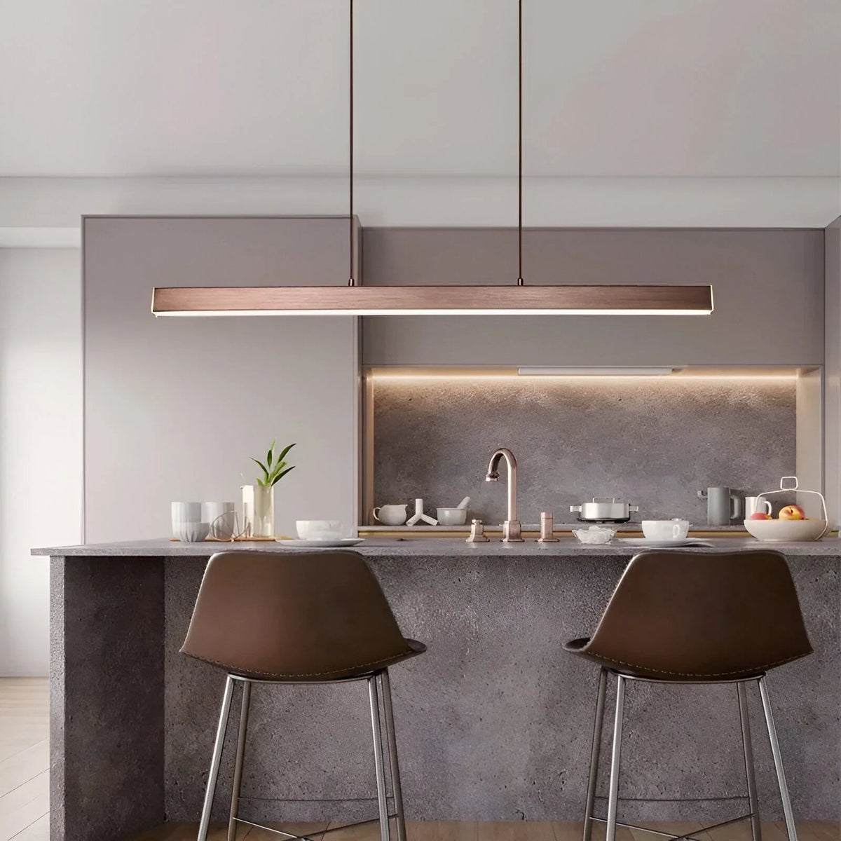 Pendant Light Dimmable LED Remote Control Adjustable Height