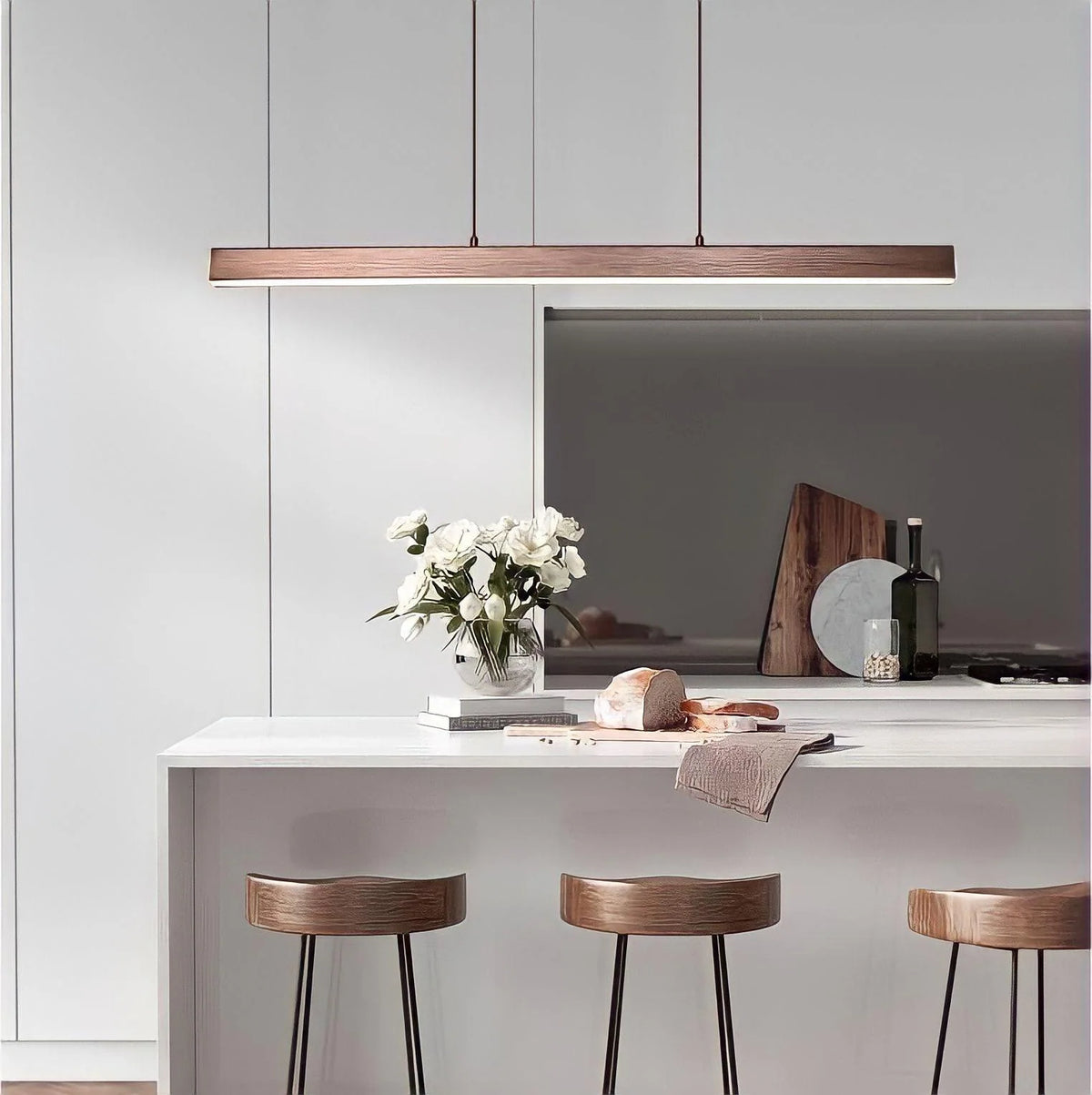 Pendant Light Dimmable LED Remote Control Adjustable Height