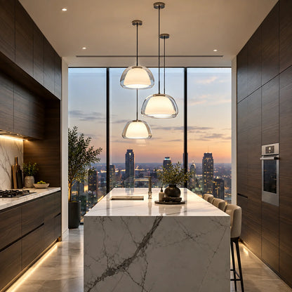 Pendant Light Frosted Glass Dome Soft Diffused Glow