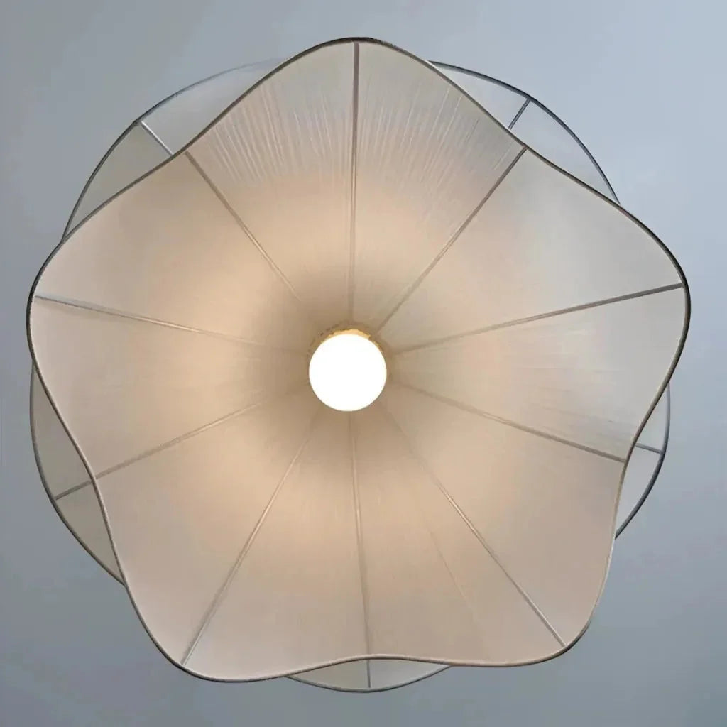Pendant Light Pleated Fabric Shade Soft Diffuse Glow