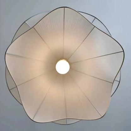 Pendant Light Pleated Fabric Shade Soft Diffuse Glow
