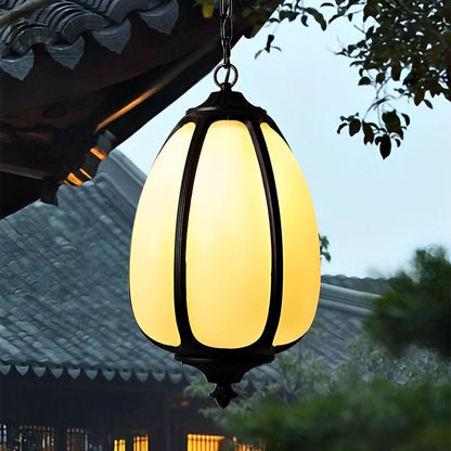 Pendant Light Pumpkin-Shaped Waterproof Metal & Acrylic