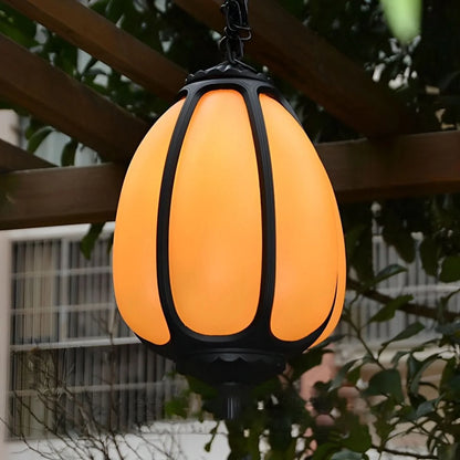 Pendant Light Pumpkin-Shaped Waterproof Metal & Acrylic
