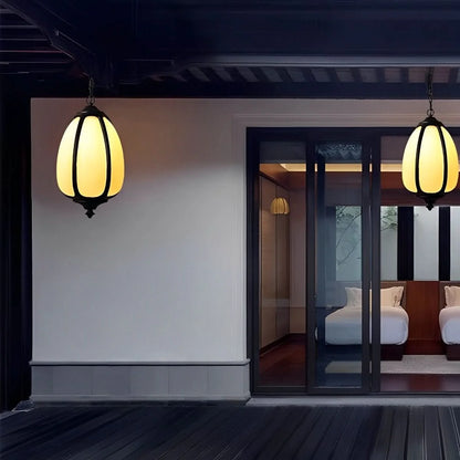 Pendant Light Pumpkin-Shaped Waterproof Metal & Acrylic