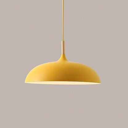 Pendant Light Soft Pastel Finish Wood Collar Adjustable Cord