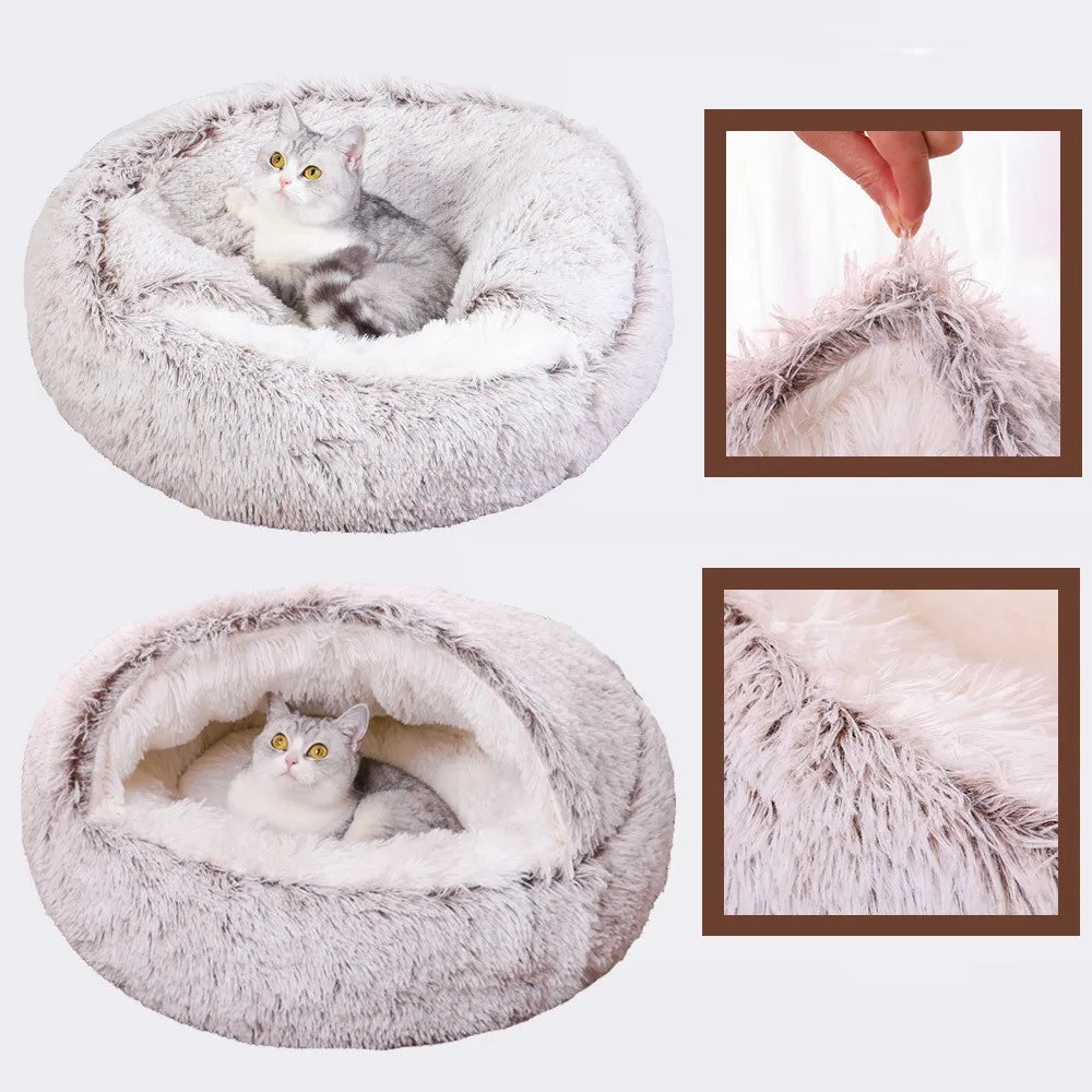 Pet Bed Plush Interior High-Density Foam Support