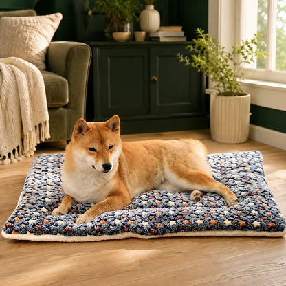Pet Blanket Double-Brushed Coral Fleece Machine Washable & Foldable
