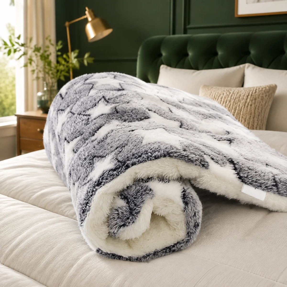 Pet Blanket Double-Brushed Coral Fleece Machine Washable & Foldable
