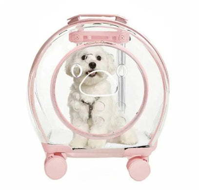 Pet Carrier Suitcase Rolling With Built-In Lock