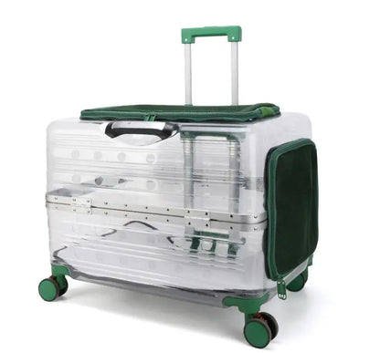 Pet Carrier Suitcase Rolling With Built-In Lock