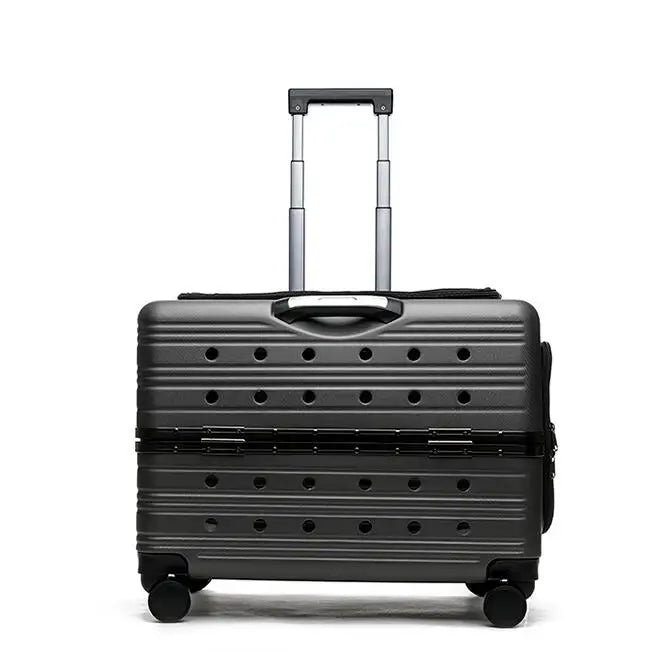 Pet Carrier Suitcase Rolling With Built-In Lock