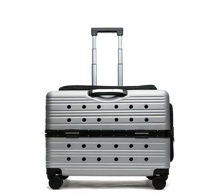Pet Carrier Suitcase Rolling With Built-In Lock