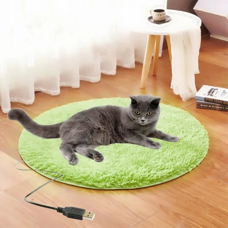 Pet Cushion Heated USB-Powered Plush Waterproof & Non-Slip