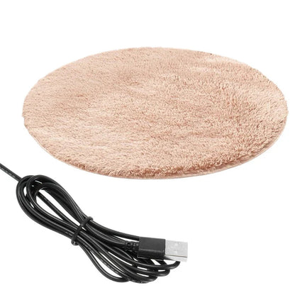 Pet Cushion Heated USB-Powered Plush Waterproof & Non-Slip