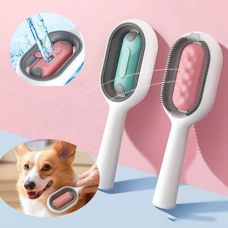 Pet Grooming Brush Water-Based Cleaning & Loose Fur Removal