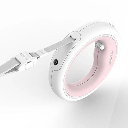 Pet Leash Retractable LED Rechargeable Hands-Free Ring Grip