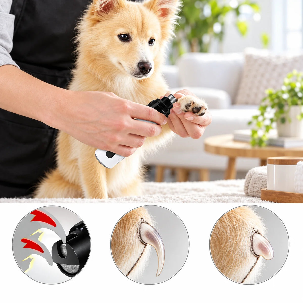 Pet Nail Grinder USB Rechargeable Diamond Grinding Head