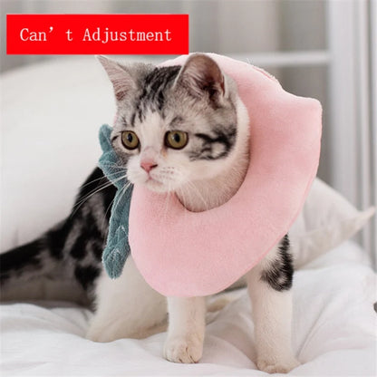 Pet Recovery Collar Soft Cotton Adjustable Washable Fit