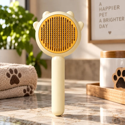 Pet Slicker Brush Self-Cleaning Stainless Steel Pins